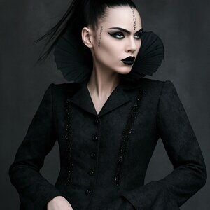 Neo-Romantic Gothic Gilded Steampunk-Living Dead Souls Jacket -M